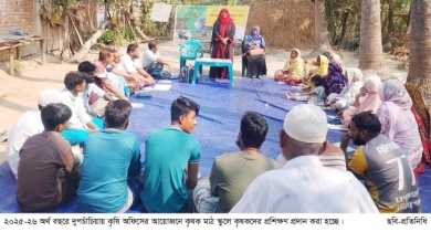 নিরাপদ সবজি উৎপাদনের লক্ষ্যে দুপচাঁচিয়ায় কৃষকদের হাতে-কলমে প্রশিক্ষণ